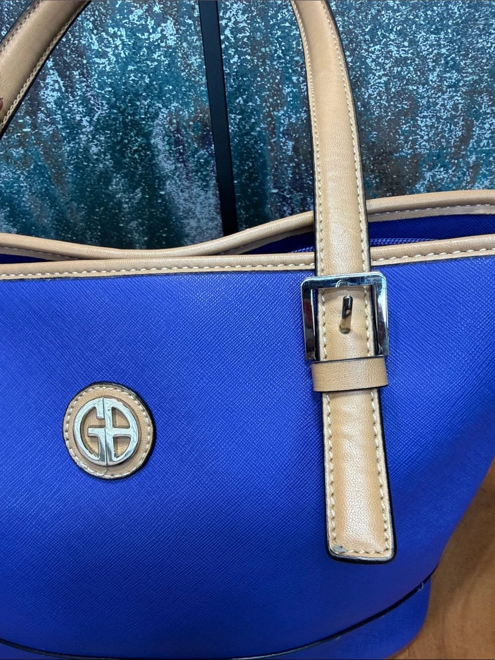 Gianni Bernini 2010’s Dopamine Dressing Royal Blue Tote Bag (EUC)